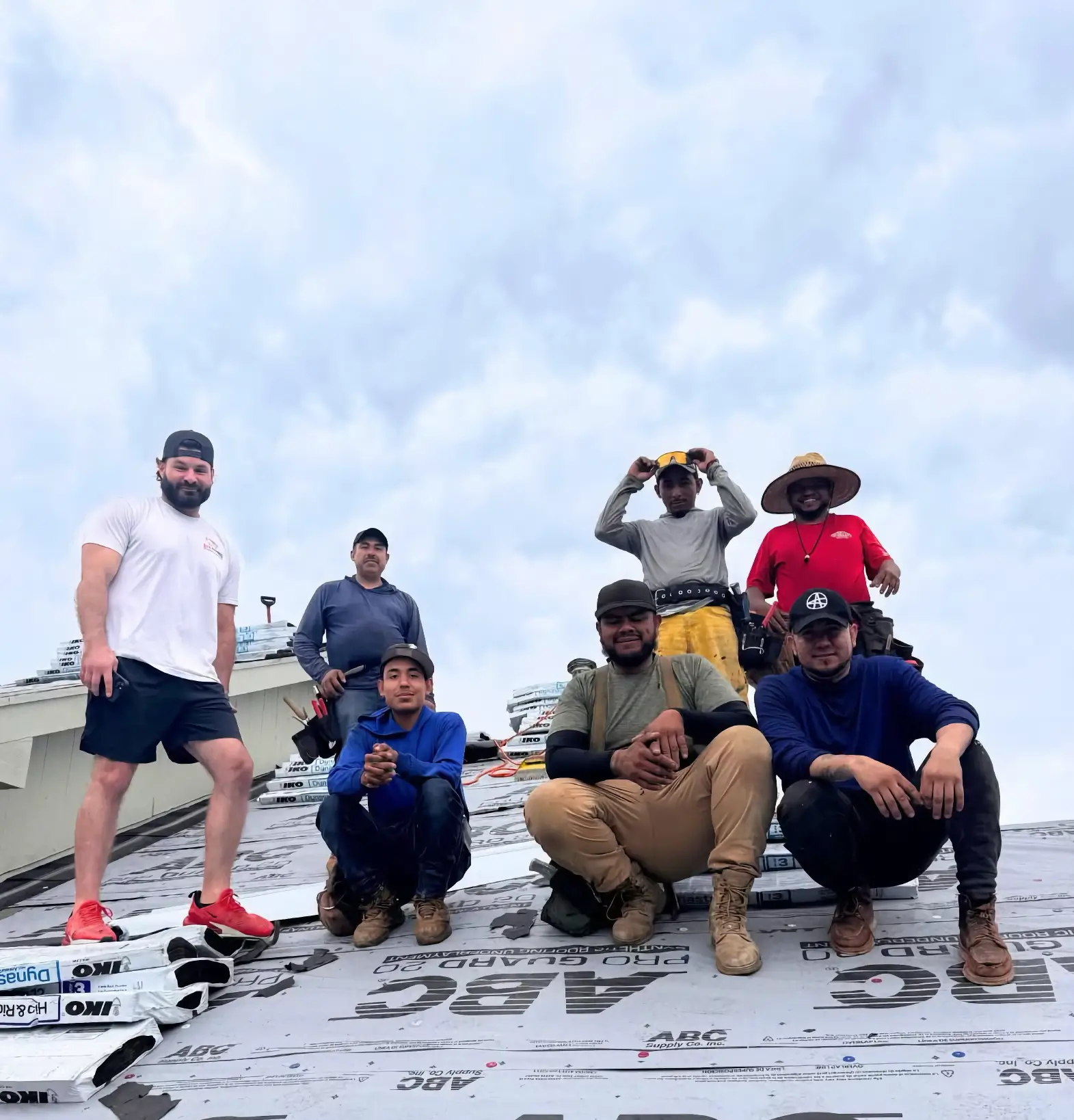 The Red Rhino Roofs crew